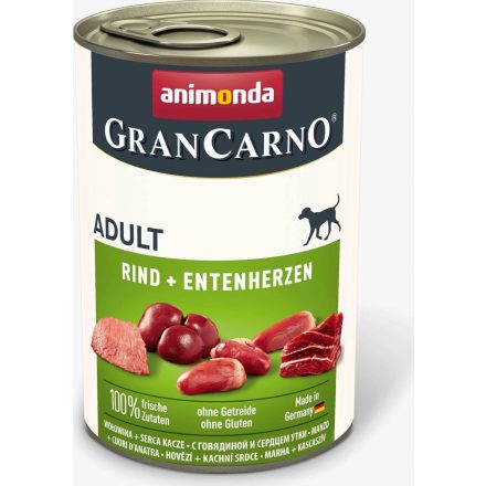 6x GranCarno 400g Kacsaszív + Marha