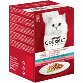   8x Gourmet Mon Petit Tonhallal, Lazaccal, Pisztránggal 6x50g 0772