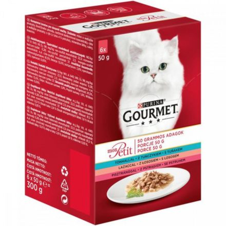 8x Gourmet Mon Petit Tonhallal, Lazaccal, Pisztránggal 6x50g