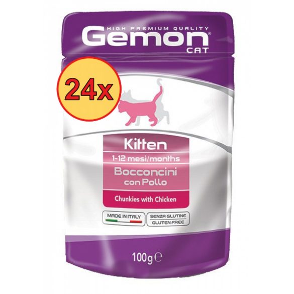 24x Gemon Cat 100g Alutasak Kitten