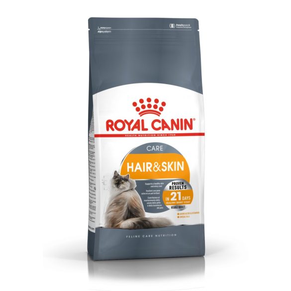 ROYAL CANIN HAIR & SKIN CARE - száraz táp felnőtt macskák részére a szebb szőrzetért és az egészséges bőrért (2 kg)