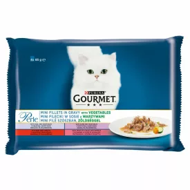   12x Gourmet Perle 4x85g Borjú + Vad + Marha + Pisztráng + Zöldség Szószban Alutasak 652
