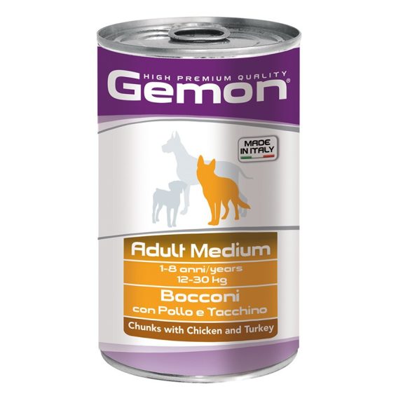 Gemon Dog Médium Pulyka+Csirke 1250g