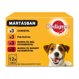   4x Pedigree Alutasak 12x100g ZÖLD Vegyes Válogatás Mártásban