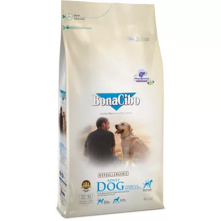 Bonacibo Dog 15kg Adult Csirke, Szardella + Rizs