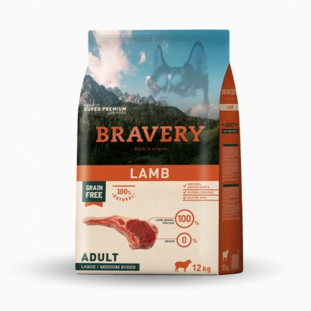 Bravery 12kg Bárány száraz kutyatáp