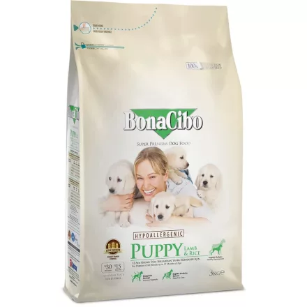 Bonacibo Dog 15kg Puppy Bárány, Szardella + Rizs