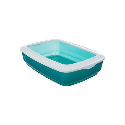 Alomtálca peremes menta/fehér 37x15x47cm - Trixie Litter Tray Classic
