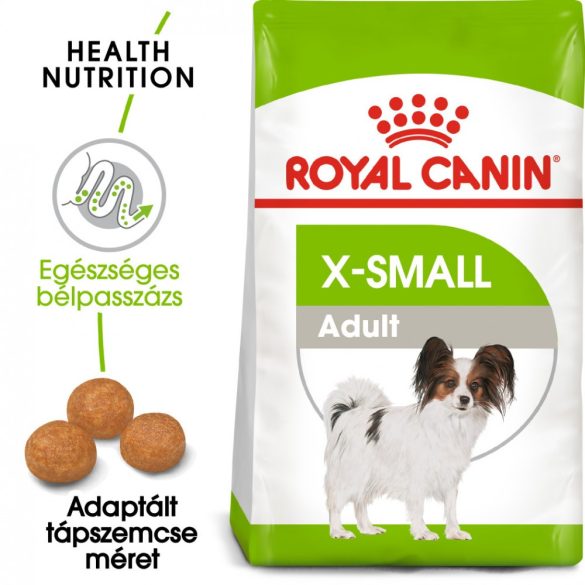 ROYAL CANIN X-SMALL ADULT - nagyon kistestű felnőtt kutya száraz táp  (1,5 kg)