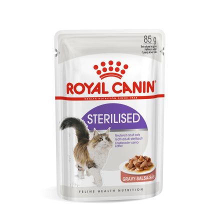 ROYAL CANIN STERILISED GRAVY - ivartalanított felnőtt macska szószos nedves táp (12*85g)
