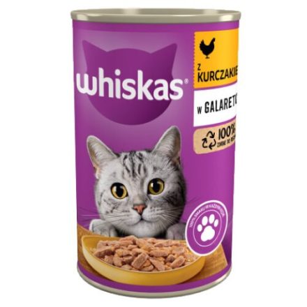12x Whiskas 400g Csirke Zselé