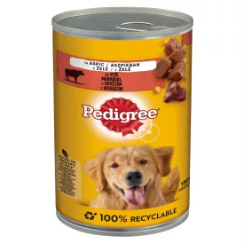   24x Pedigree konzerv marhahússal aszpikban felnőtt kutyák számára 400g