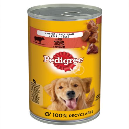 Pedigree konzerv marhahússal aszpikban felnőtt kutyák számára 400g