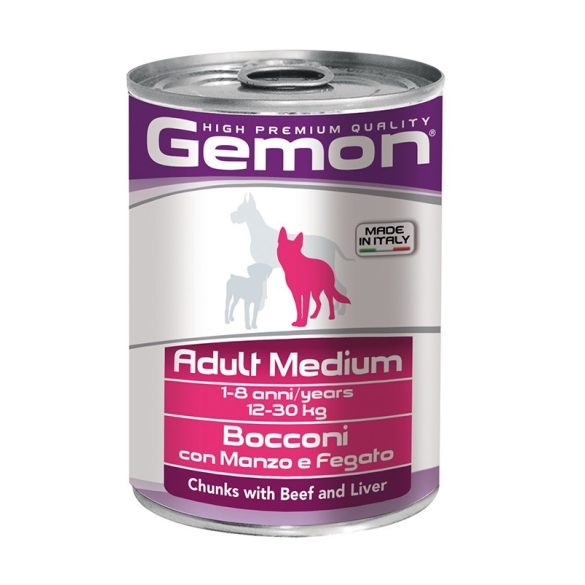 Gemon Dog Konzerv Medium Adult 415g Marhával és Májjal