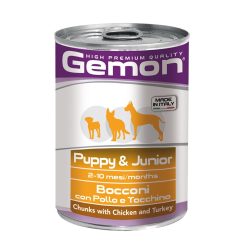   Gemon Dog Konzerv Puppy&Junior 415g Csirkével és Pulykával