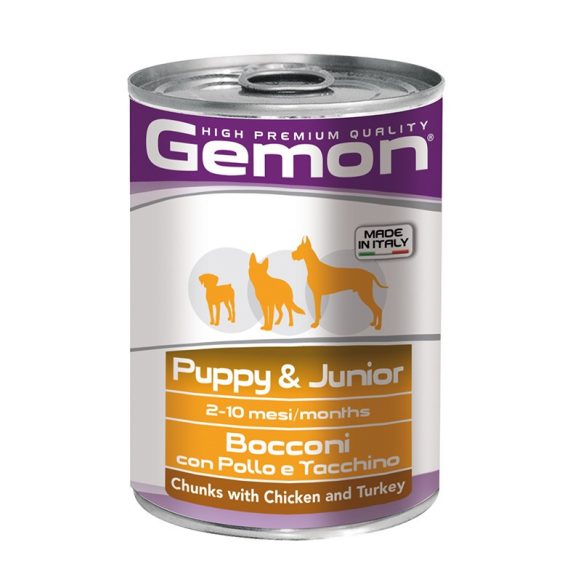 Gemon Dog Konzerv Puppy&Junior 415g Csirkével és Pulykával