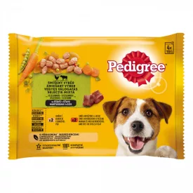   13x Pedigree 4x100g Csirke + Zöldség, Marha + Zöldség Alutasak DH06H