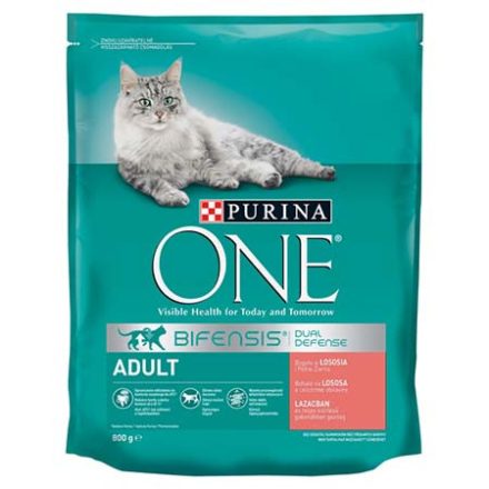 8x Purina One Adult Lazacos Száraz macskaeledel 800g