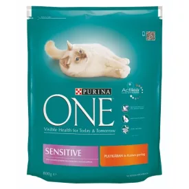   8x Purina One Sensitive Pulykás Száraz macskaeledel 800g 015