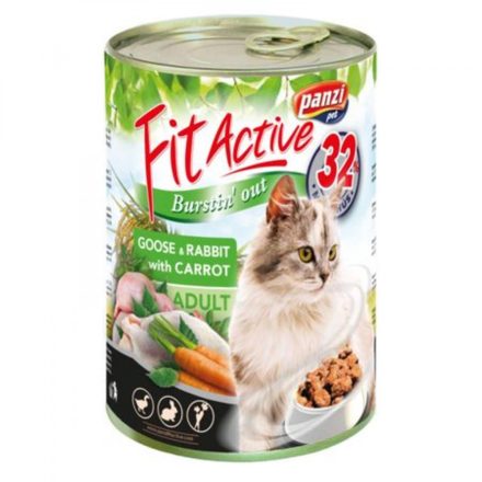 24x Panzi FitActive CAT 415g libás + nyulas + répás macskakonzerv