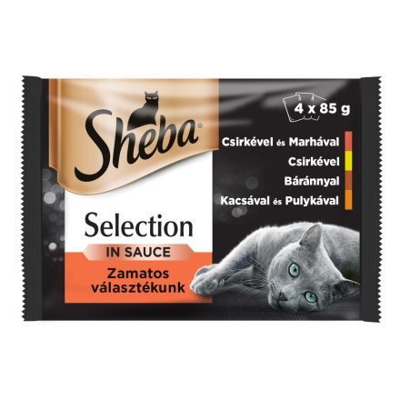 13x Sheba Zamatos válogatás szószban Alutasakos macskaeledel 4x85g