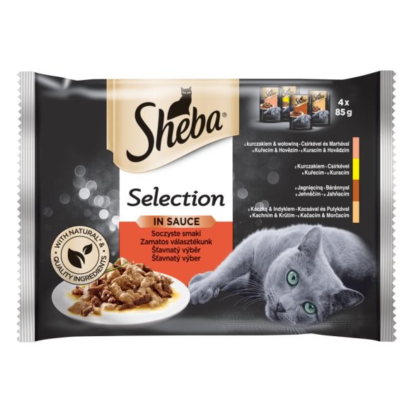 Sheba Zamatos válogatás szószban Alutasakos macskaeledel 4x85g
