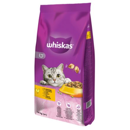 Whiskas 14kg Csirkével száraztáp felnőtt macskák számára