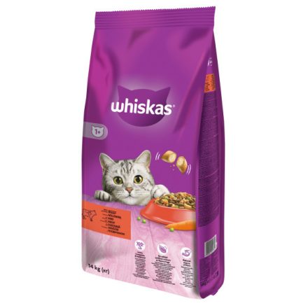 Whiskas 14kg Marhás száraztáp felnőtt macskák számára