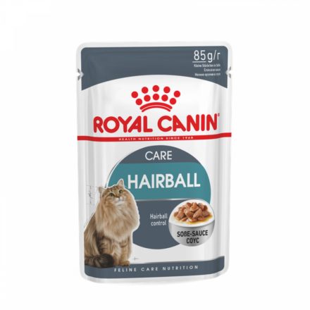 ROYAL CANIN HAIRBALL CARE - szószos nedves táp felnőtt macskák részére a szőrlabdák könnyebb eltávozásáért (12*85g)