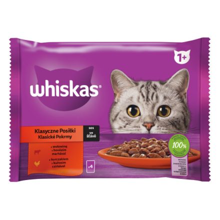 13x Whiskas 4x85g Klasszikus ételek mártásban DC45K/DF22X
