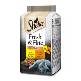   12x Sheba Mini 6x50g Csirke+Pulyka alutasakos macskaeledel DP98L