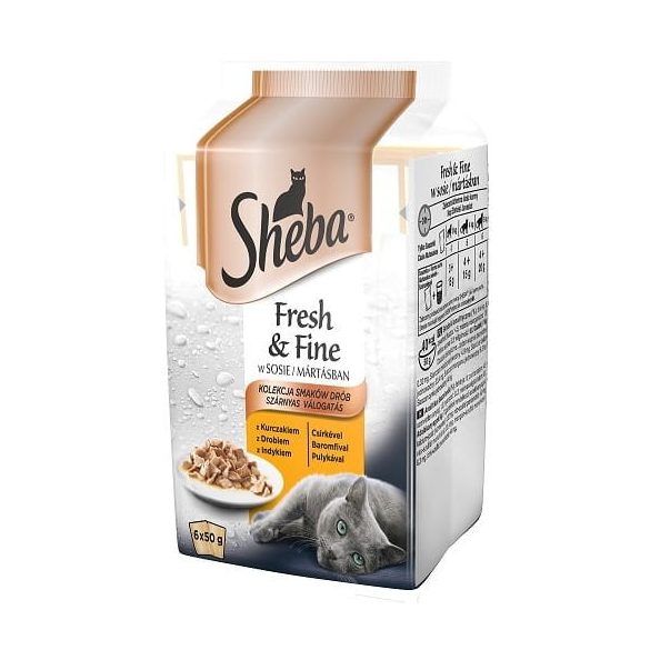 Sheba Mini 6x50g Csirke+Pulyka alutasakos macskaeledel