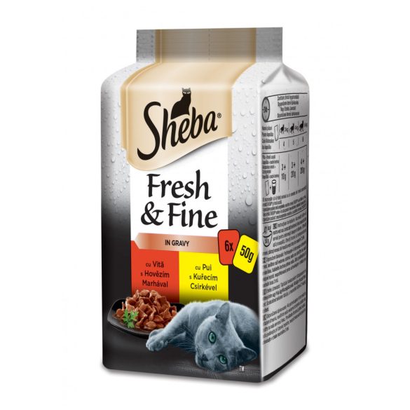 Sheba Mini 6x50g Marha+Csirke alutasakos macskaeledel