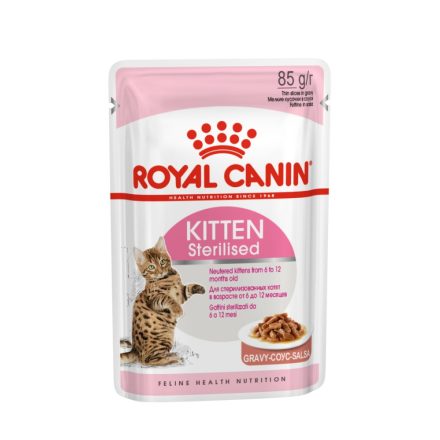 ROYAL CANIN KITTEN STERILISED - ivartalnított kölyök macska szószos nedves táp (12*85g)