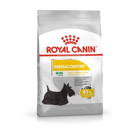 ROYAL CANIN MINI DERMACOMFORT - száraz táp bőrirritációra hajlamos, kistestű felnőtt kutyák részére (3 kg)