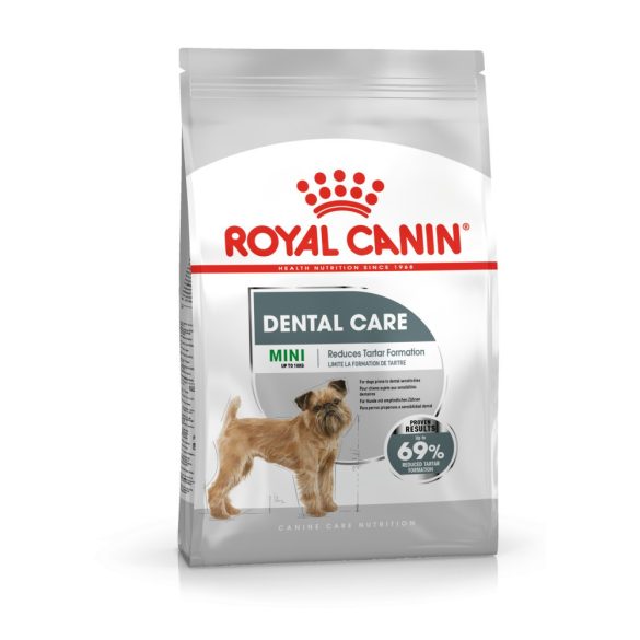 ROYAL CANIN MINI DENTAL CARE - száraz táp felnőtt kistestű kutyák részére a fogkőképződés csökkentéséért (8 kg)