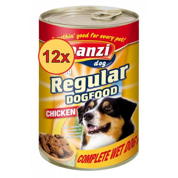 12x Panzi konzerv kutya 1240g csirke