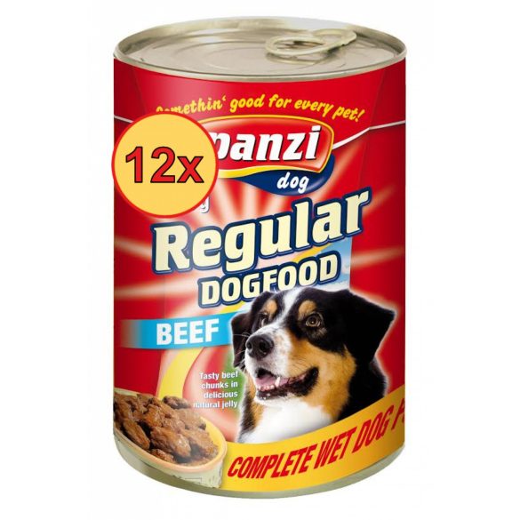 12x Panzi konzerv kutya 1240g marha