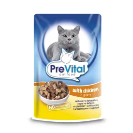 24x Prevital 100g Csirke Szószban Alutasakos Macskaeledel