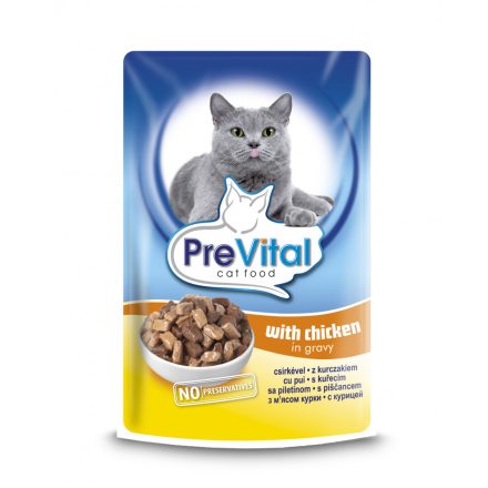 24x Prevital 100g Csirke Szószban Alutasakos Macskaeledel