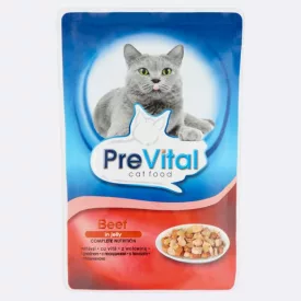 24x Prevital 100g Marha Zselében Alutasakos Macskaeledel