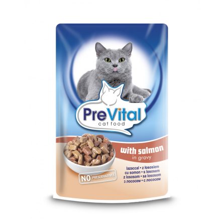 Prevital 100g Lazac Szószban Alutasakos Macskaeledel