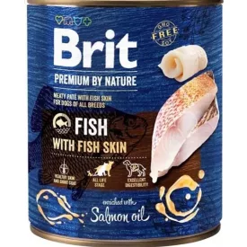   6x Brit Prémium Adult Paté Hal Halbőrrel 800g Kutyakonzerv