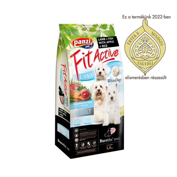 Panzi FitActive 1,5kg White Dogs Bárány+Rizs