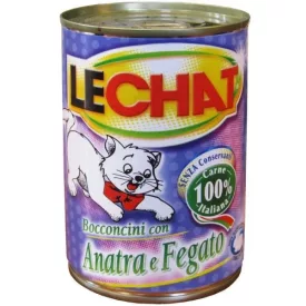   24x Lechat 400g Kacsahúsos konzerv felnőtt macskák részére