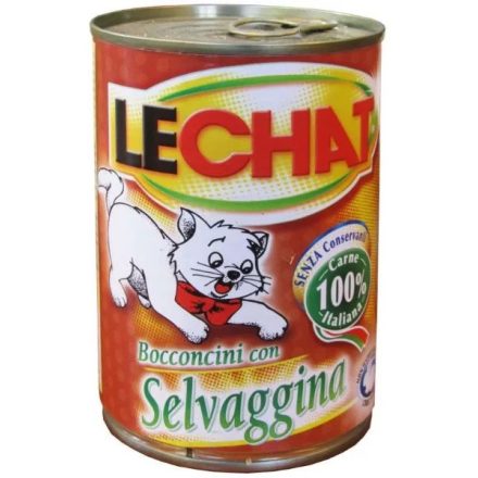 24x LeChat 400g Vadhúsos konzerv felnőtt macskák részére