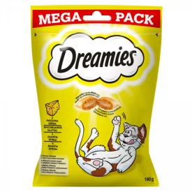   4x Dreamies jutalomfalat macskák számára Mega Pack 180g Sajttal