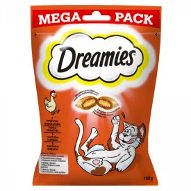   4x Dreamies jutalomfalat macskák számára Mega Pack 180g Csirkehússal