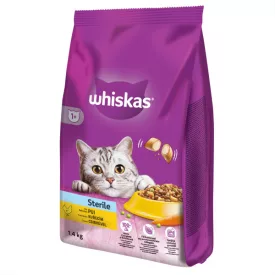 6x Whiskas száraz 1,4kg Steril Csirke
