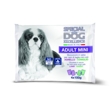 Special Dog Excellence Adult Mini Alutasak 4x100g Báránnyal, Nyúllal Szószban